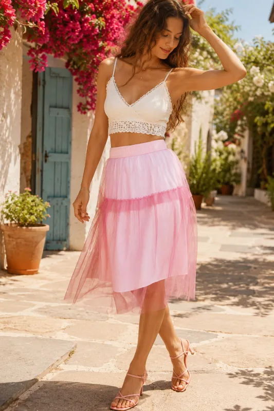 Rosalie Skirt – Pink Tulle made by Eva Franco