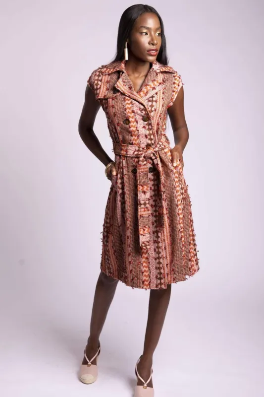 Palmer Trench Dress - Macedonia sold by Eva Franco