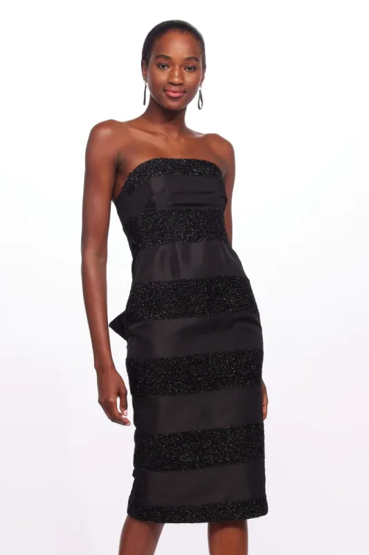 Vendome Dress - Black Stripe sold by Eva Franco