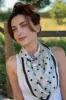 Khaki Polka Dots and Stripes Scarf 24 x 24 sold by Eva Franco