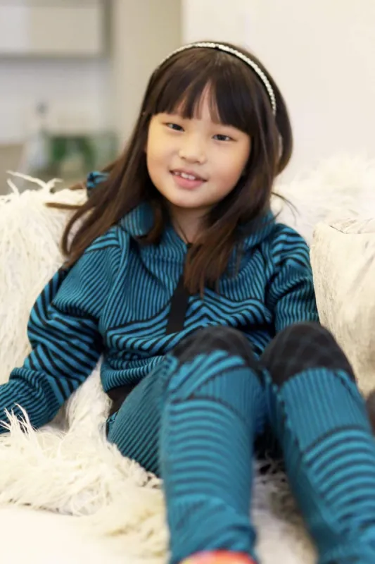 Teal and Black Brit Wit Jogger Pant - Girls sold by Eva Franco