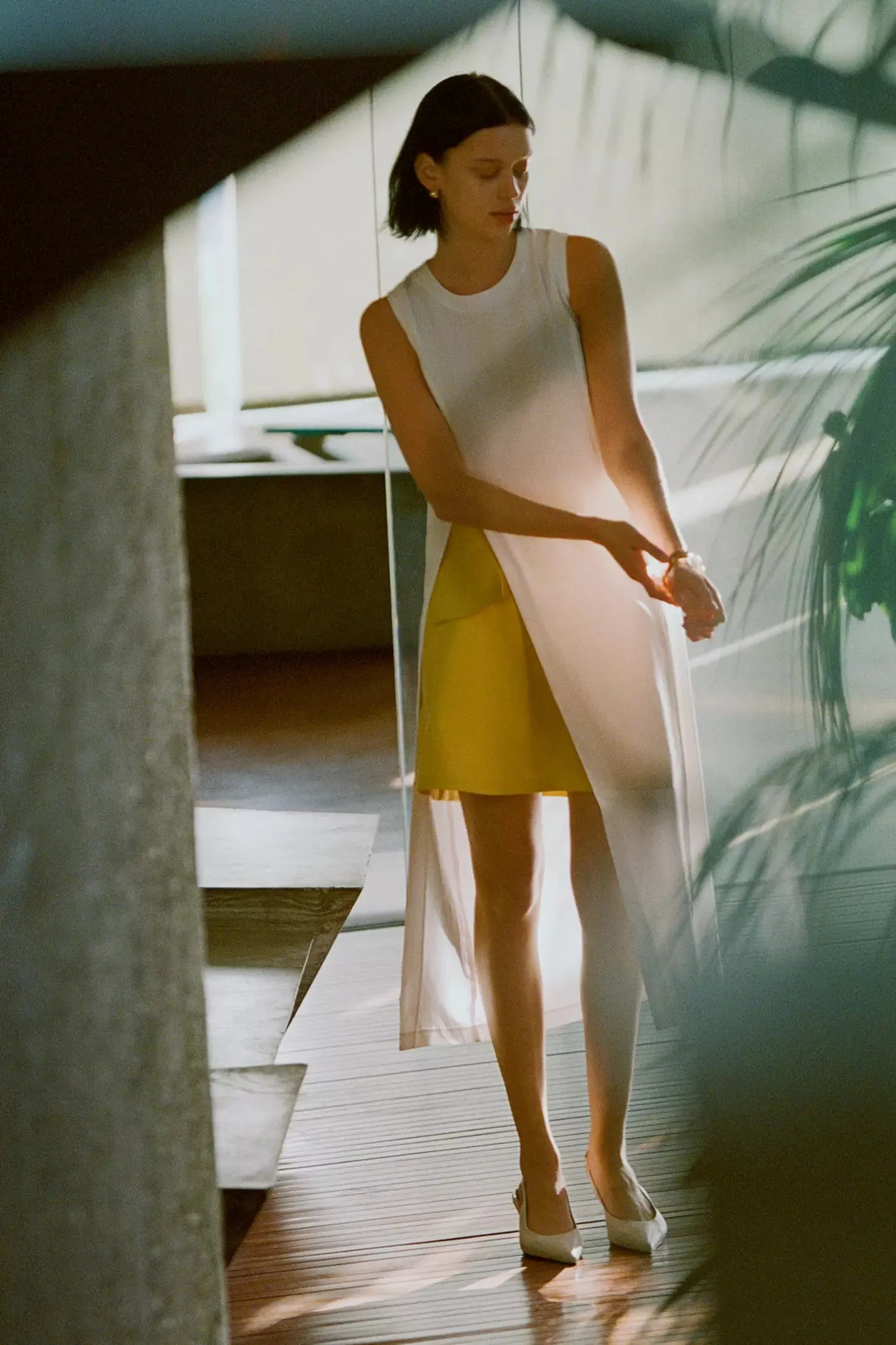 Utility Yellow Mini Skirt sold by Eva Franco product image thumbnail 2