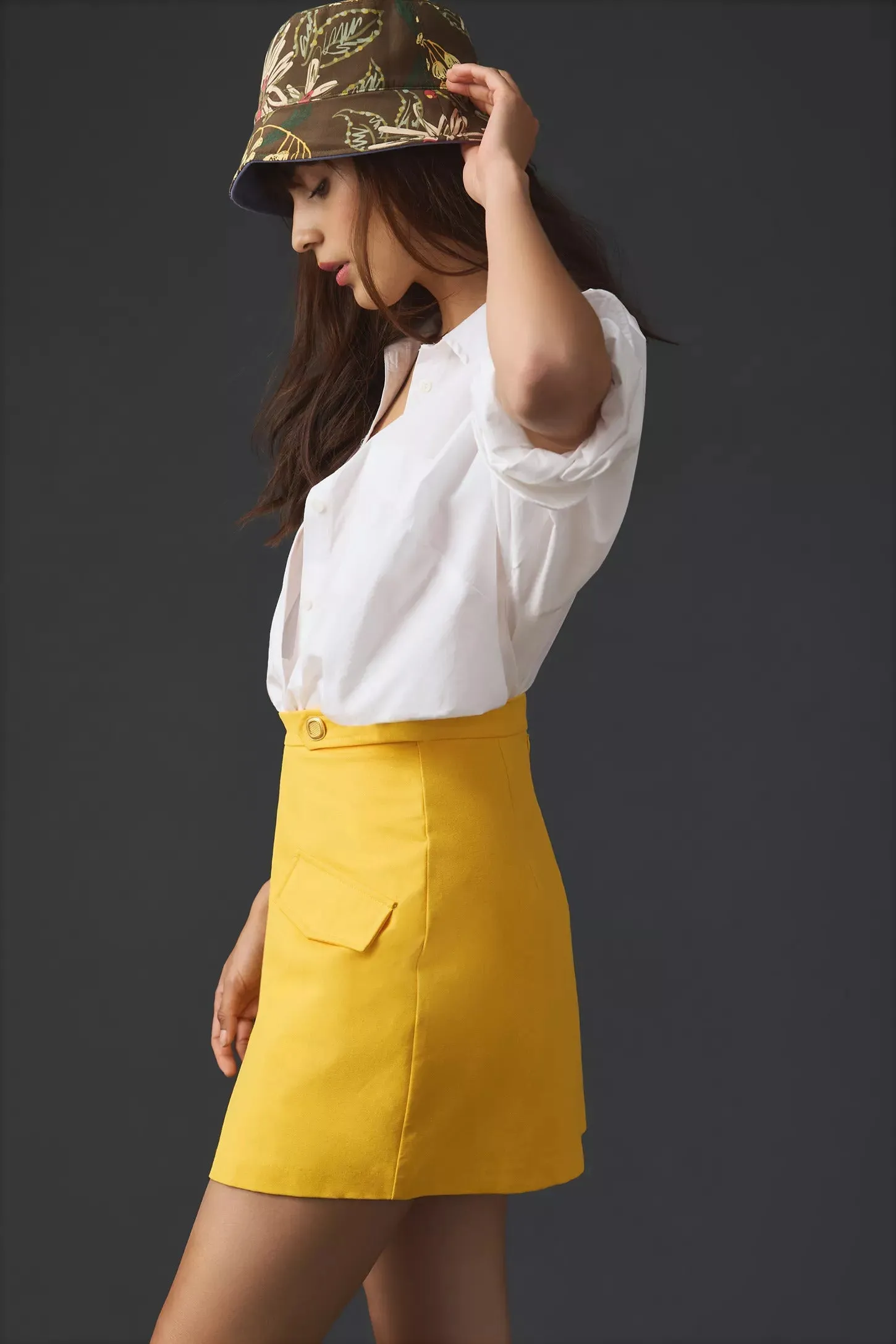 Utility Yellow Mini Skirt sold by Eva Franco product image thumbnail 4