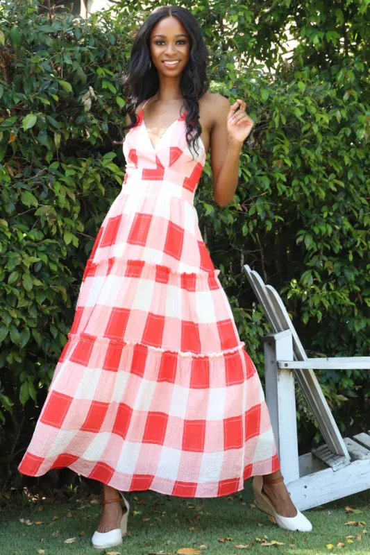 Yama Dress - Picnic Plaid sold by Eva Franco