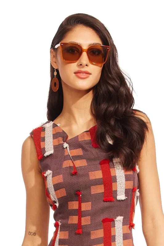 Large Frame Brown Sunglasses sold by Eva Franco