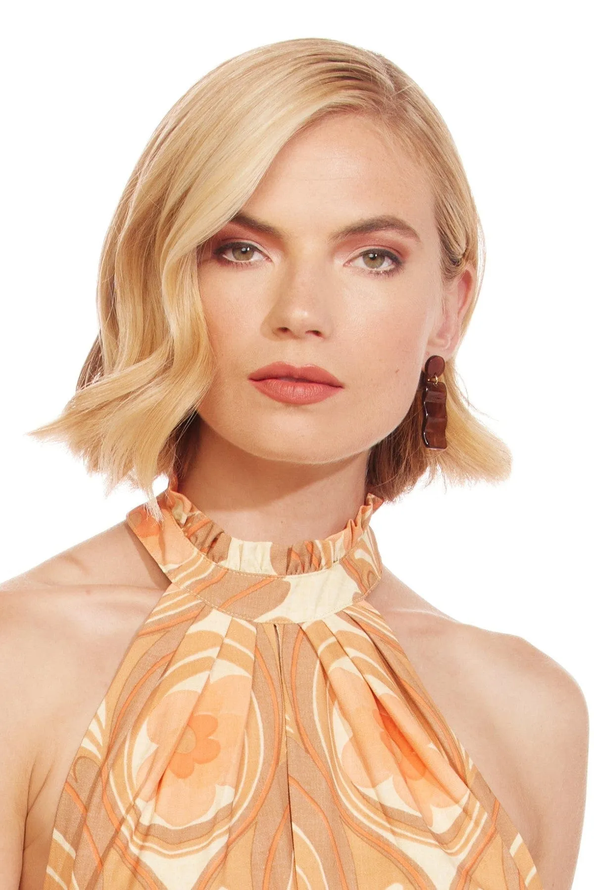 Cocoa Retro Resin Earrings sold by Eva Franco product image thumbnail 2