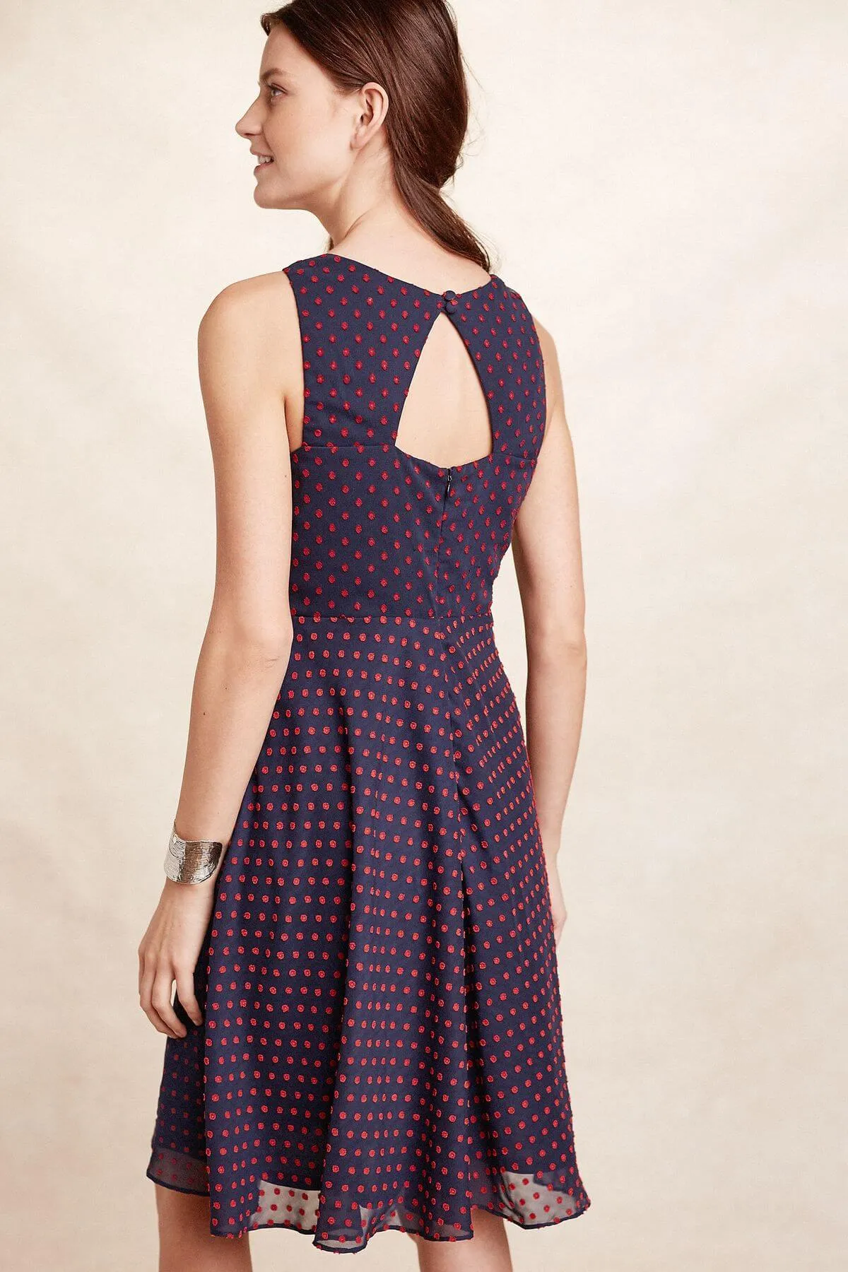 Maryanne Dress - Navy/Red Dot sold by Eva Franco product image thumbnail 3