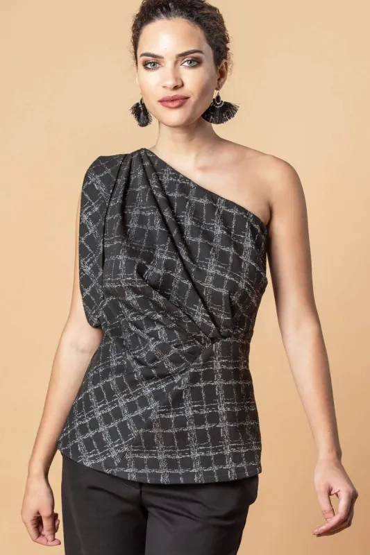 Daphne Top - Silver Plaid sold by Eva Franco