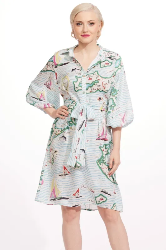 Harper Dress - Sailboats made by Eva Franco