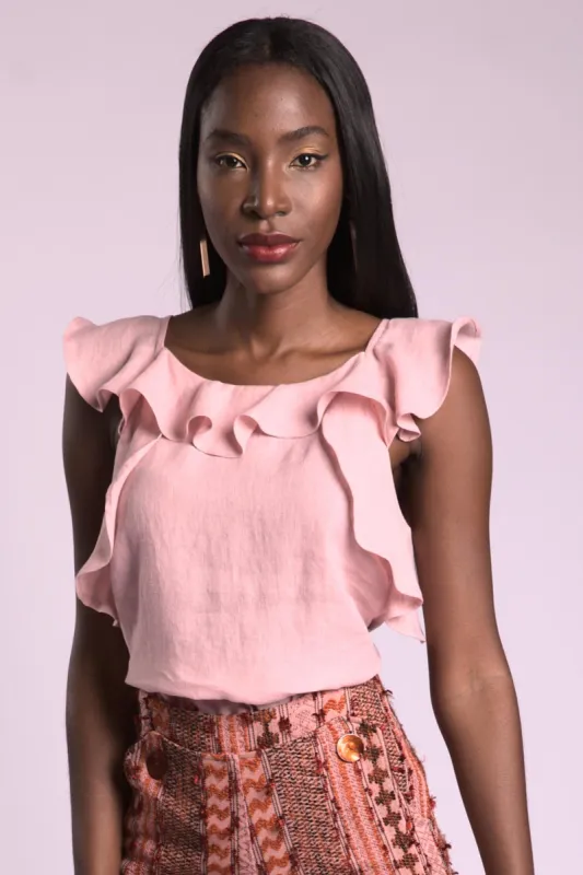 Greta Ruffled Top sold by Eva Franco