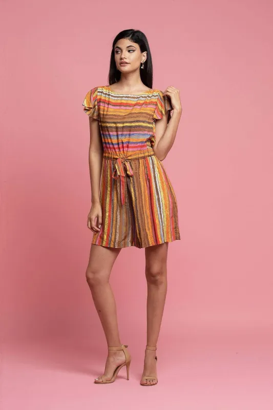 Carnival Multi Striped Romper sold by Eva Franco