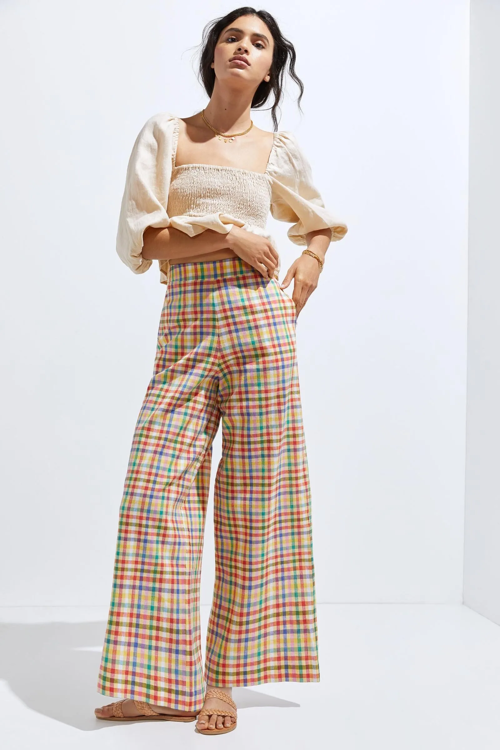 Linen Plaid Pant sold by Eva Franco