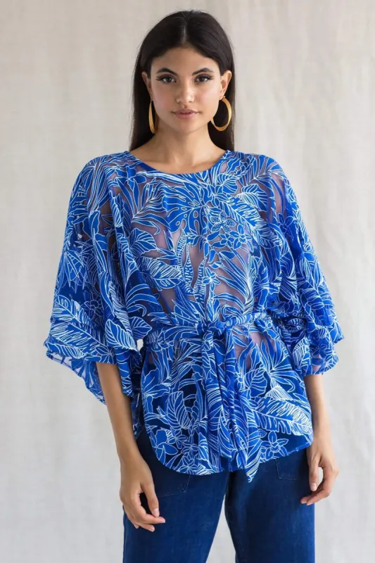 Akiko Top - Santorini Palm sold by Eva Franco