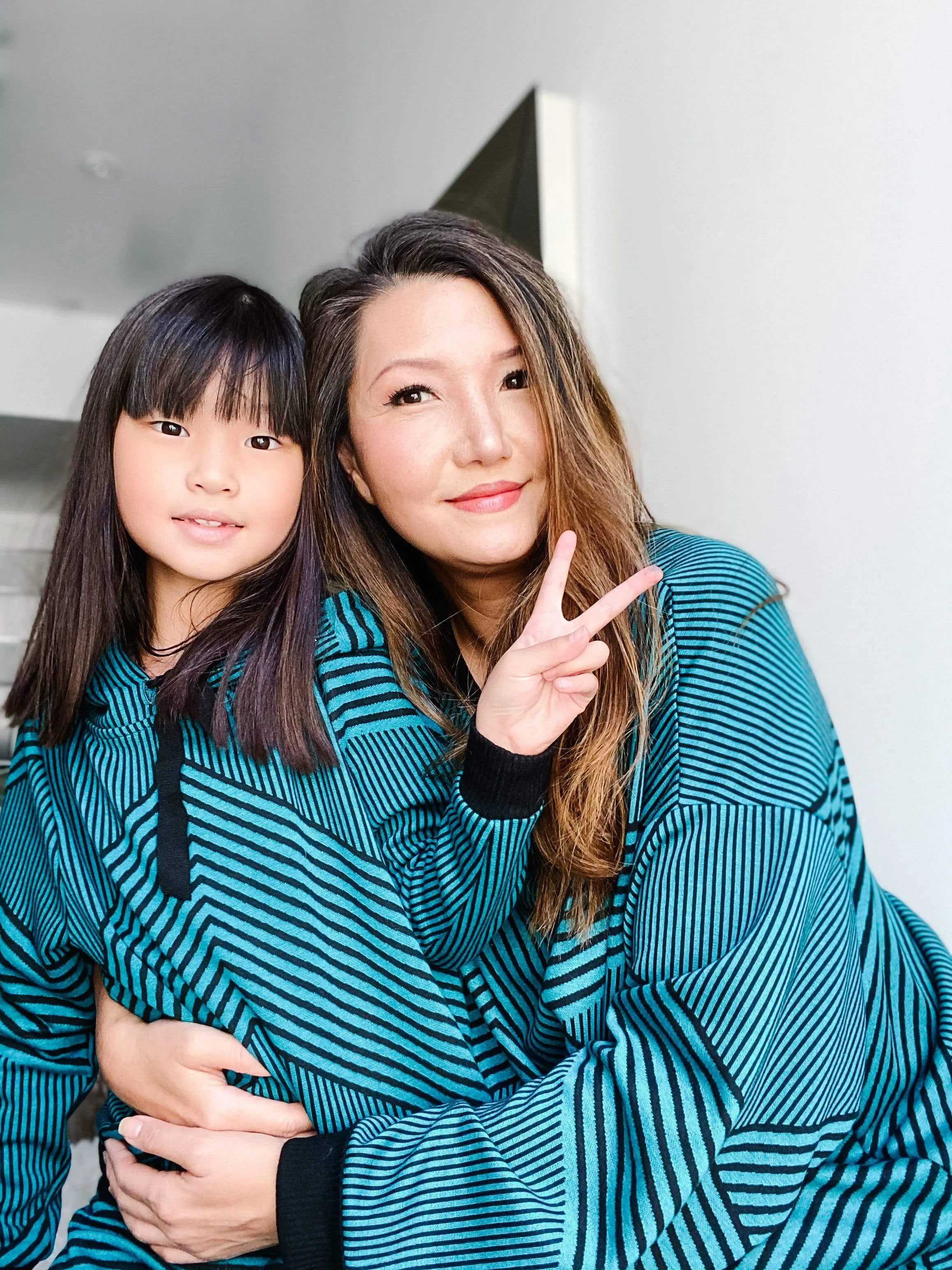 Brit Wit Sweatshirt Top - Teal and Black Stripe sold by Eva Franco product image thumbnail 5