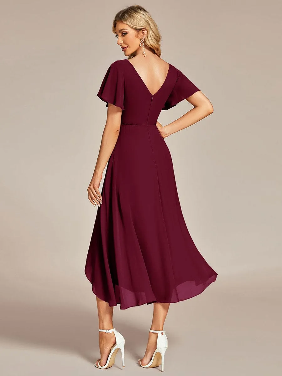 ever AALIA|Flowing Chiffon V-Neck Ruffle Sleeves Bridesmaid Dress sold by Ever Pretty product image thumbnail 5