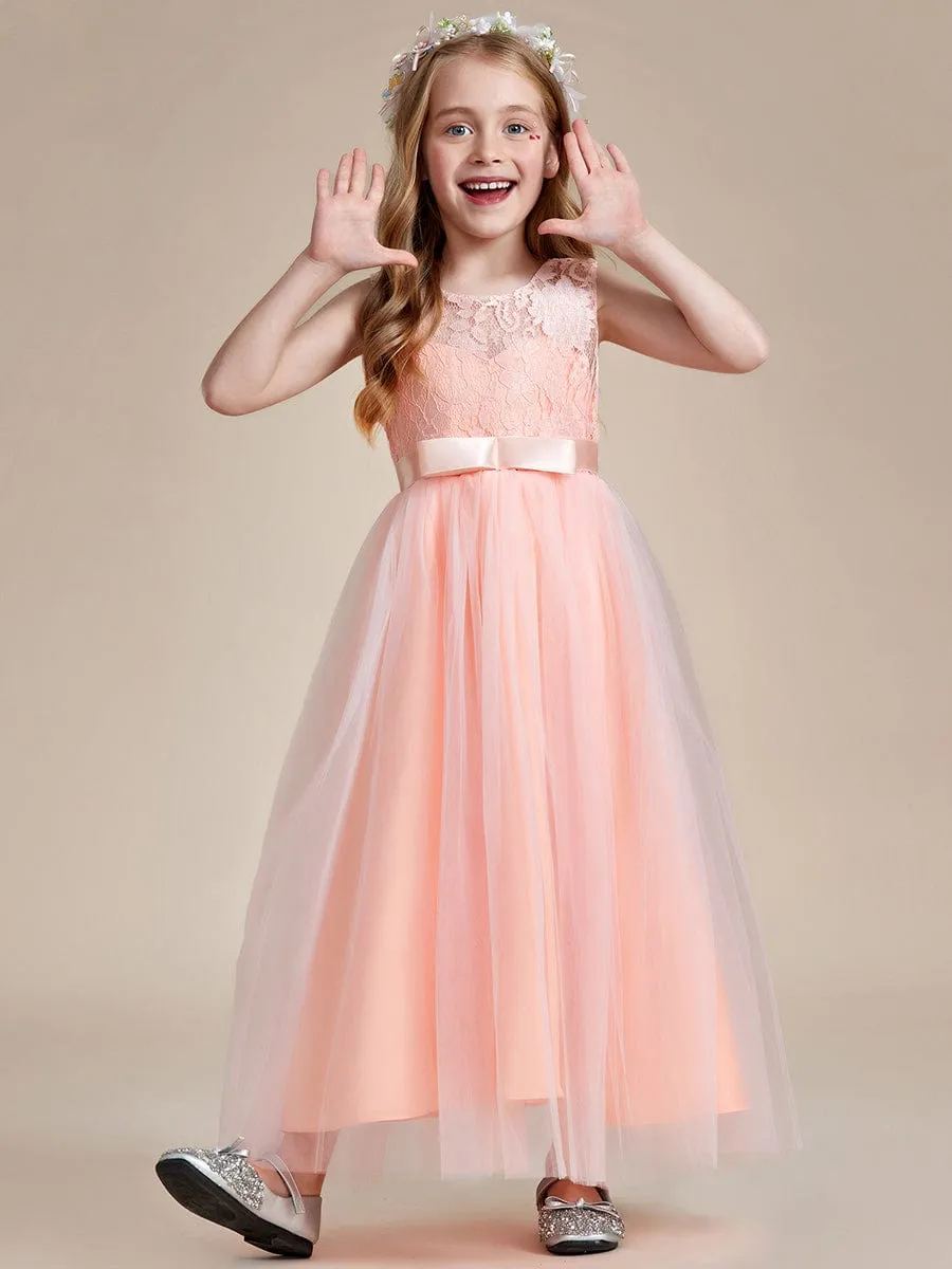 ROSA MAE|Princess Bow Sleeveless Lace Tulle Flower Girl Dress sold by Ever Pretty product image thumbnail 5