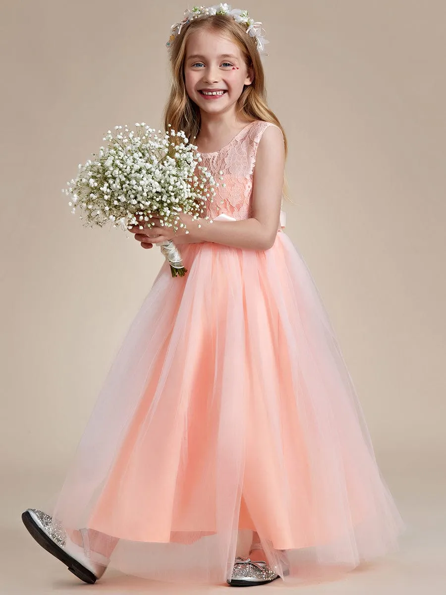 ROSA MAE|Princess Bow Sleeveless Lace Tulle Flower Girl Dress sold by Ever Pretty product image thumbnail 3