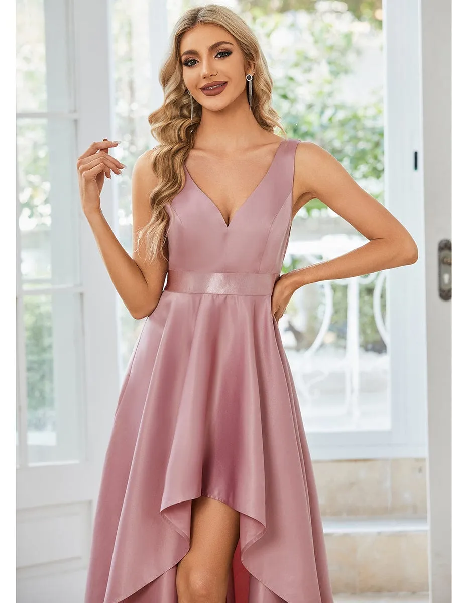 Simple Satin High-Low Sleeveless Prom Dress sold by Ever Pretty product image thumbnail 5