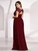 Plus Size Maxi Long Formal Lace Cap Sleeve Evening Dress sold by Ever Pretty
