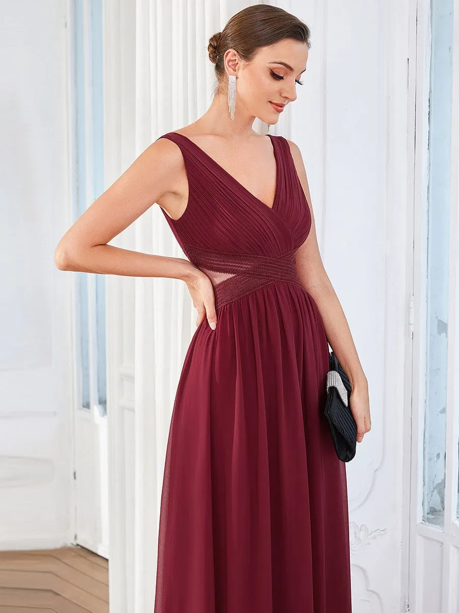 Chiffon V-Neck Backless Sleeveless Cut-Out Evening Dress sold by Ever Pretty product image thumbnail 3