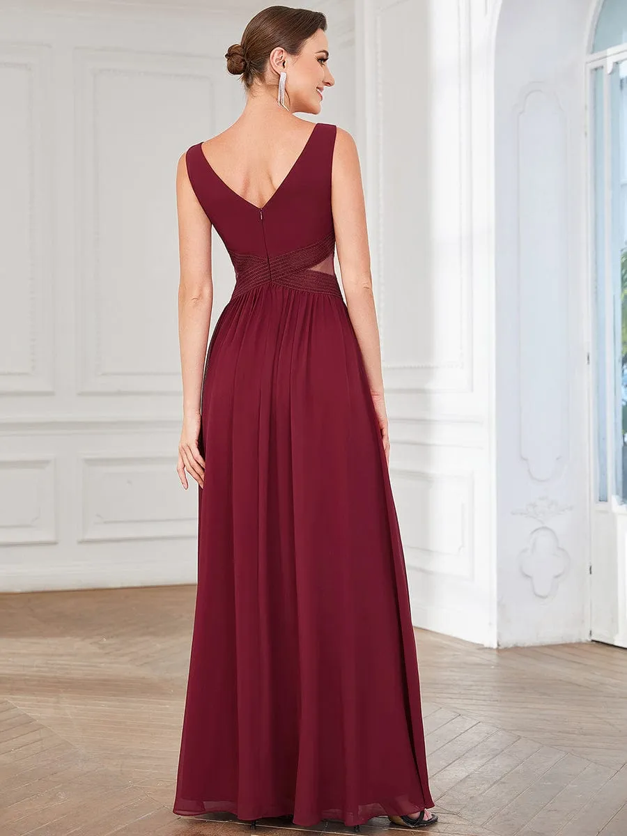 Chiffon V-Neck Backless Sleeveless Cut-Out Evening Dress sold by Ever Pretty product image thumbnail 2