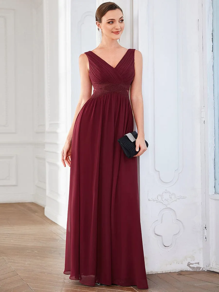 Chiffon V-Neck Backless Sleeveless Cut-Out Evening Dress sold by Ever Pretty product image thumbnail 4