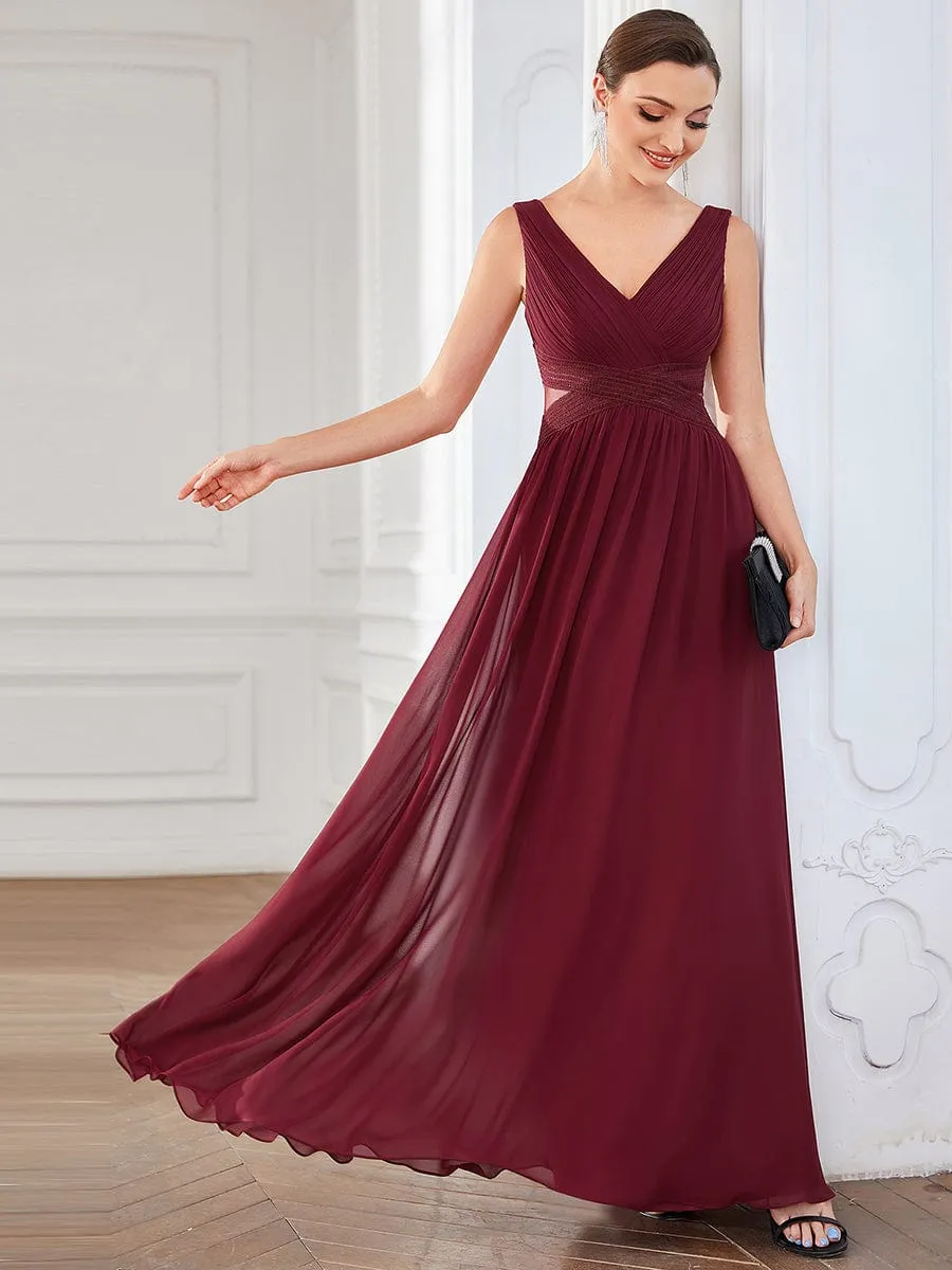 Chiffon V-Neck Backless Sleeveless Cut-Out Evening Dress sold by Ever Pretty product image thumbnail 5