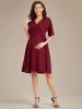 Loose V-Neck Half Sleeve Knee Length Maternity Dress sold by Ever Pretty