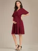 Loose V-Neck Half Sleeve Knee Length Maternity Dress sold by Ever Pretty