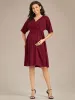Loose V-Neck Half Sleeve Knee Length Maternity Dress sold by Ever Pretty