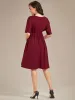 Loose V-Neck Half Sleeve Knee Length Maternity Dress sold by Ever Pretty