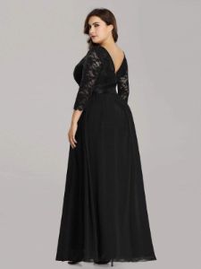 Plus Size Long Lace Sleeve Formal Evening Gowns sold by Ever Pretty