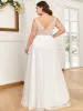 Plus Size Maxi Long Elegant Ethereal Tulle Wedding Dress sold by Ever Pretty