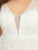 Plus Size Maxi Long Elegant Ethereal Tulle Wedding Dress sold by Ever Pretty