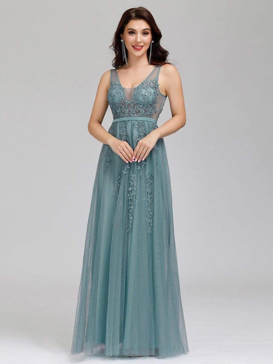 Maxi Long Elegant Ethereal Tulle Prom Dress sold by Ever Pretty product image thumbnail 5