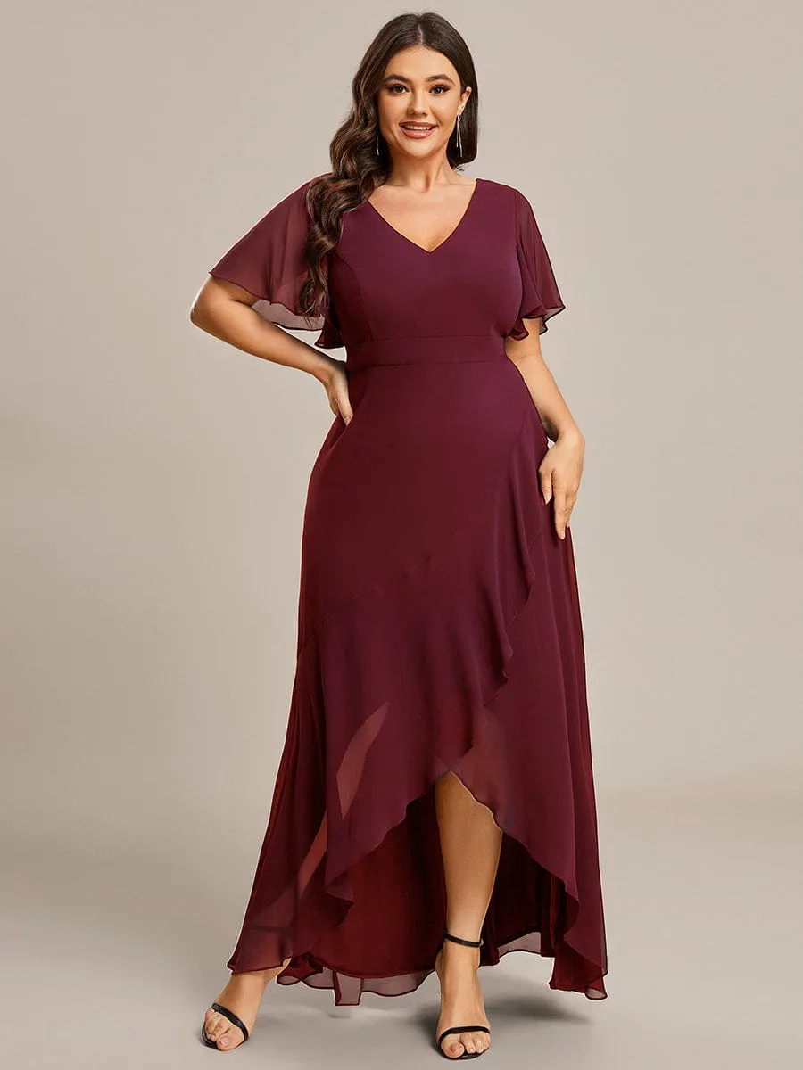 pretty OREE|Plus Size Elegant Lotus Sleeves Chiffon Bridesmaid Dress sold by Ever Pretty product image thumbnail 5