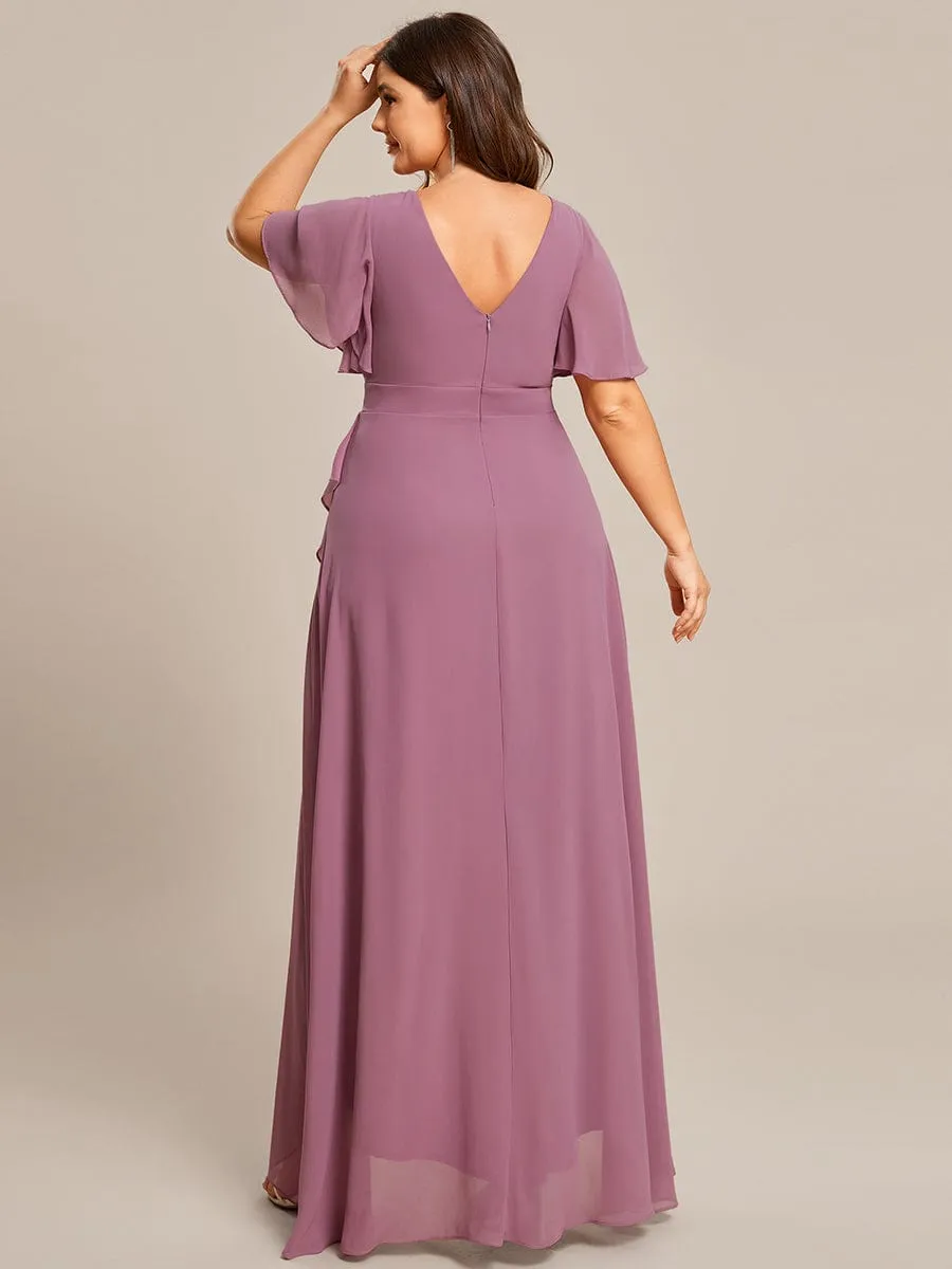 pretty OREE|Plus Size Elegant Lotus Sleeves Chiffon Bridesmaid Dress sold by Ever Pretty product image thumbnail 4