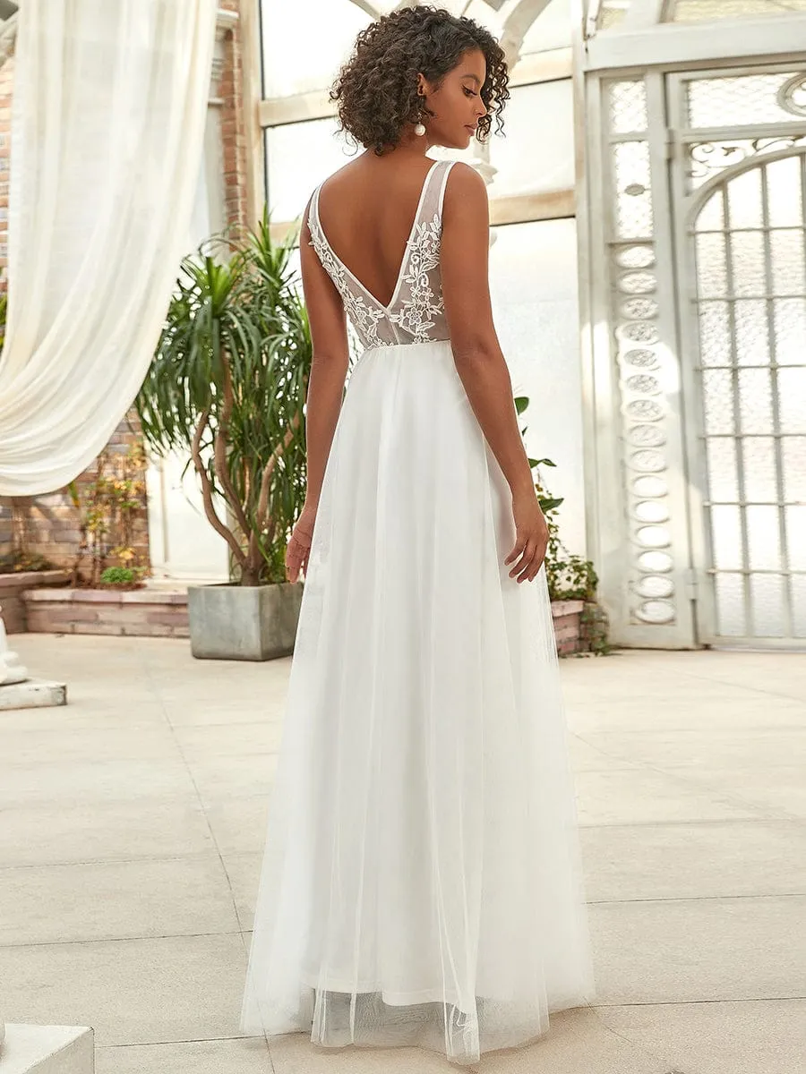 Maxi Long Elegant Ethereal Tulle Wedding Dress sold by Ever Pretty product image thumbnail 2