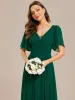 Simple Chiffon Short Sleeves Empire Waist A-Line Maxi Bridesmaid Dress sold by Ever Pretty