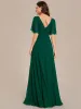 Simple Chiffon Short Sleeves Empire Waist A-Line Maxi Bridesmaid Dress sold by Ever Pretty