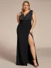 Sleeveless with Tassel High Slit Mermaid Sequin Mother of the Bride Dress sold by Ever Pretty