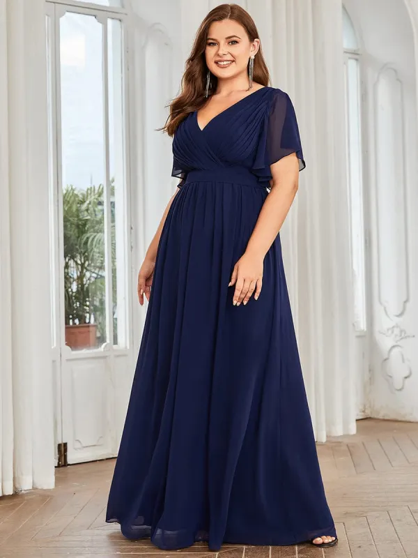 ever LEORA|Custom Size Tie-Waist Pleated A-line Evening Dress sold by Ever Pretty