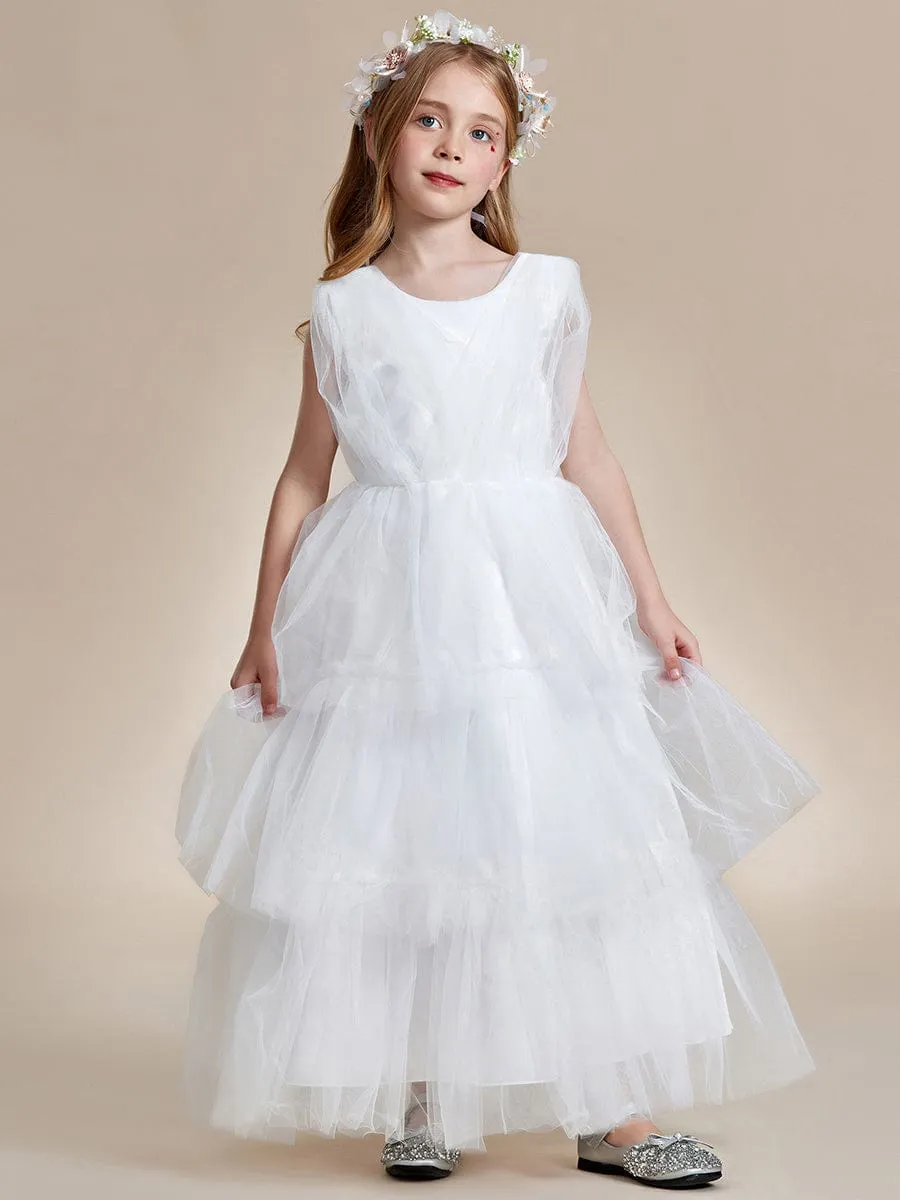 HERMINA|Princess Style Layered Cake Long Tulle Flower Girls Dress sold by Ever Pretty product image thumbnail 4