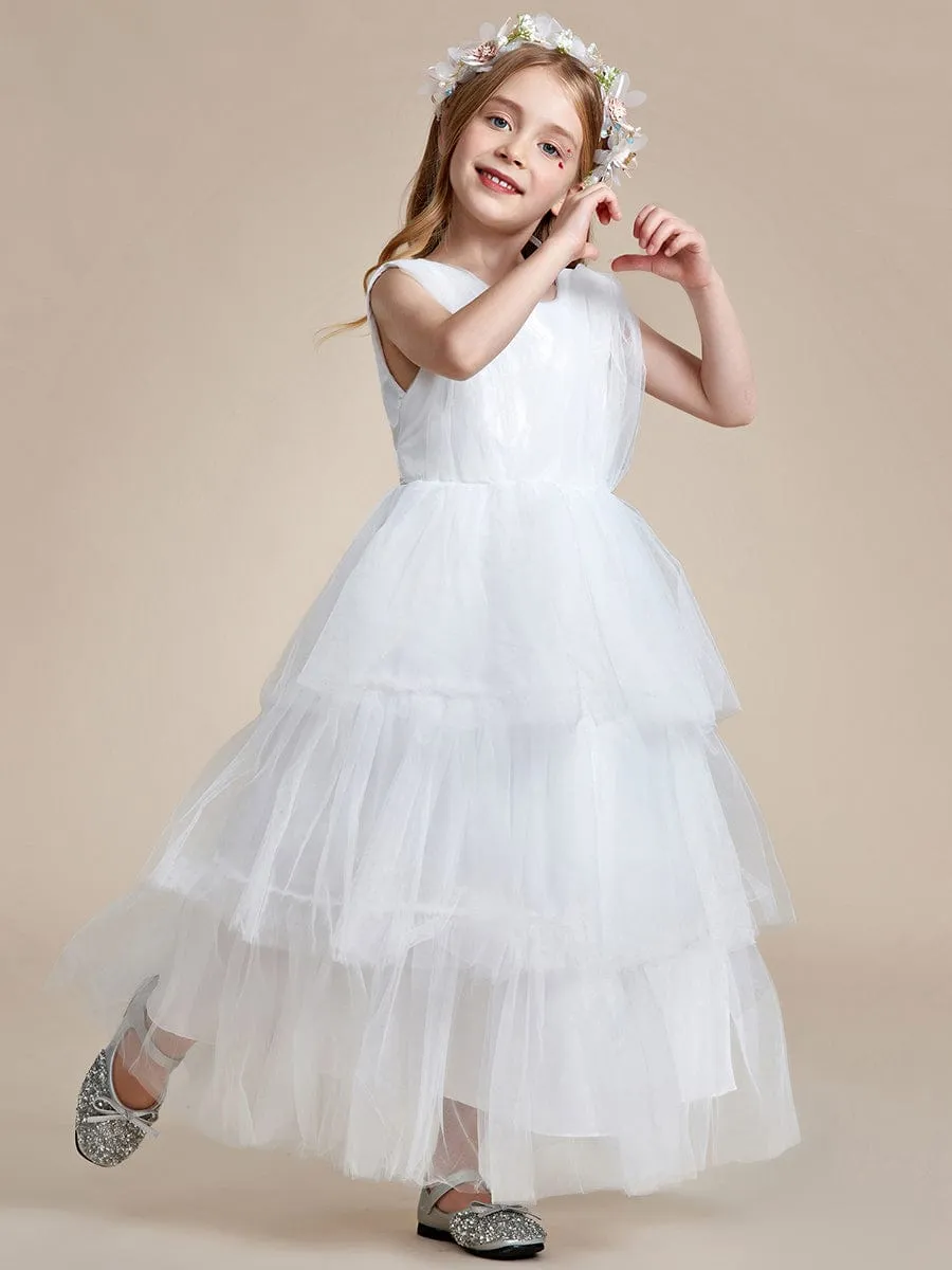 HERMINA|Princess Style Layered Cake Long Tulle Flower Girls Dress sold by Ever Pretty product image thumbnail 5