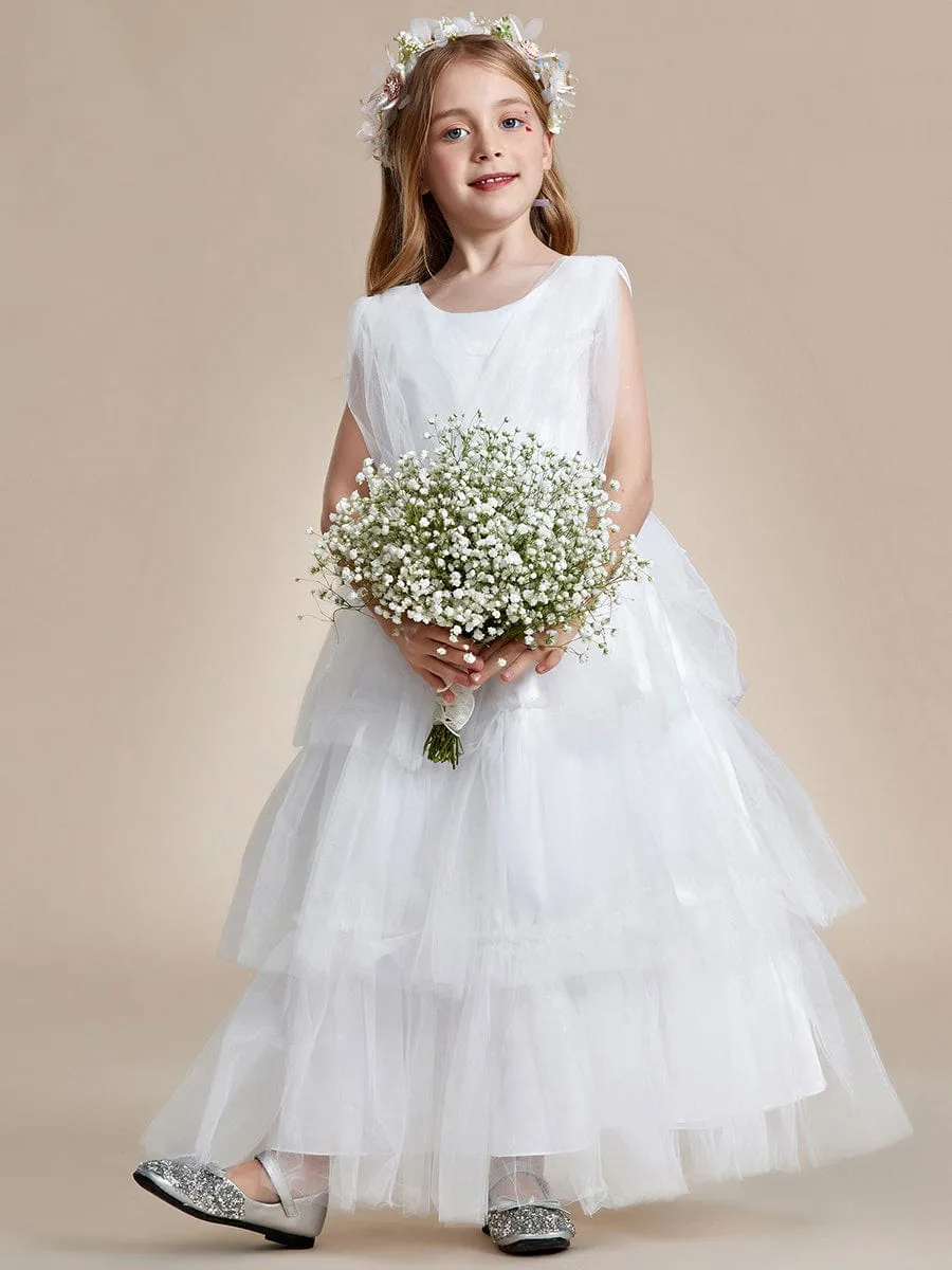 HERMINA|Princess Style Layered Cake Long Tulle Flower Girls Dress sold by Ever Pretty product image thumbnail 3
