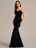 Glitter Spaghetti Strap U-Veck Open Back Bodycon Stretchy Evening Dress sold by Ever Pretty