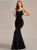 Glitter Spaghetti Strap U-Veck Open Back Bodycon Stretchy Evening Dress sold by Ever Pretty