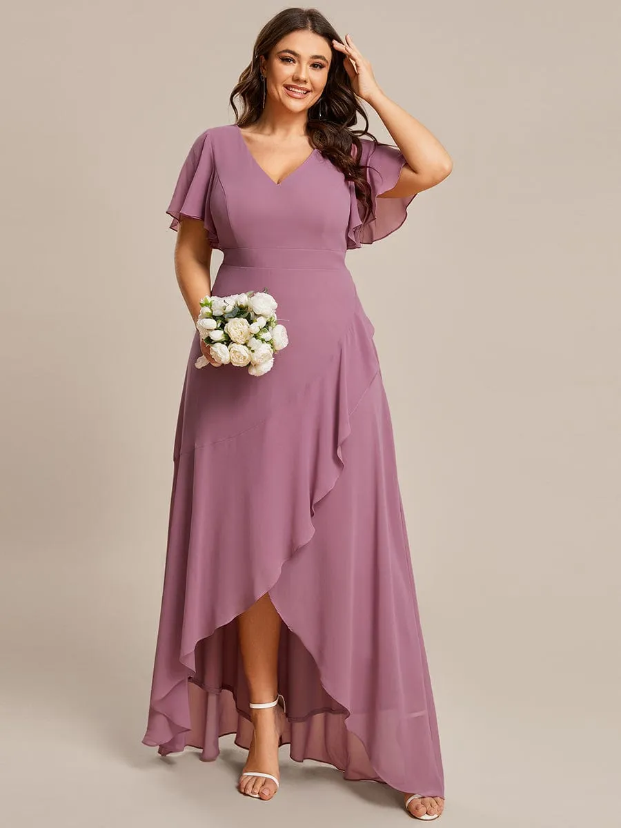 ever OREE|Custom Size Flowy Chiffon Ruffled Bridesmaid Dress sold by Ever Pretty product image thumbnail 5