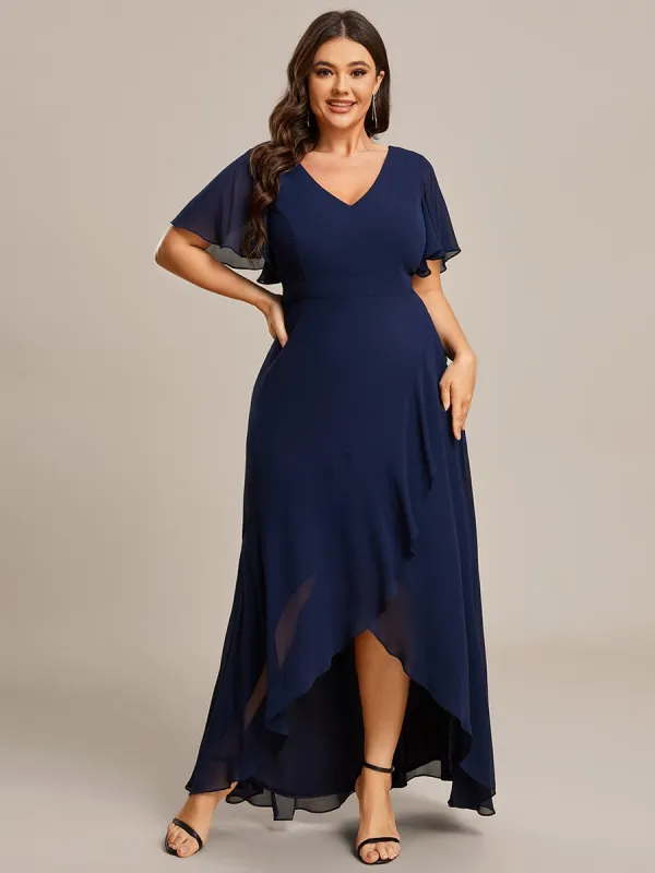 ever OREE|Custom Size Flowy Chiffon Ruffled Bridesmaid Dress sold by Ever Pretty