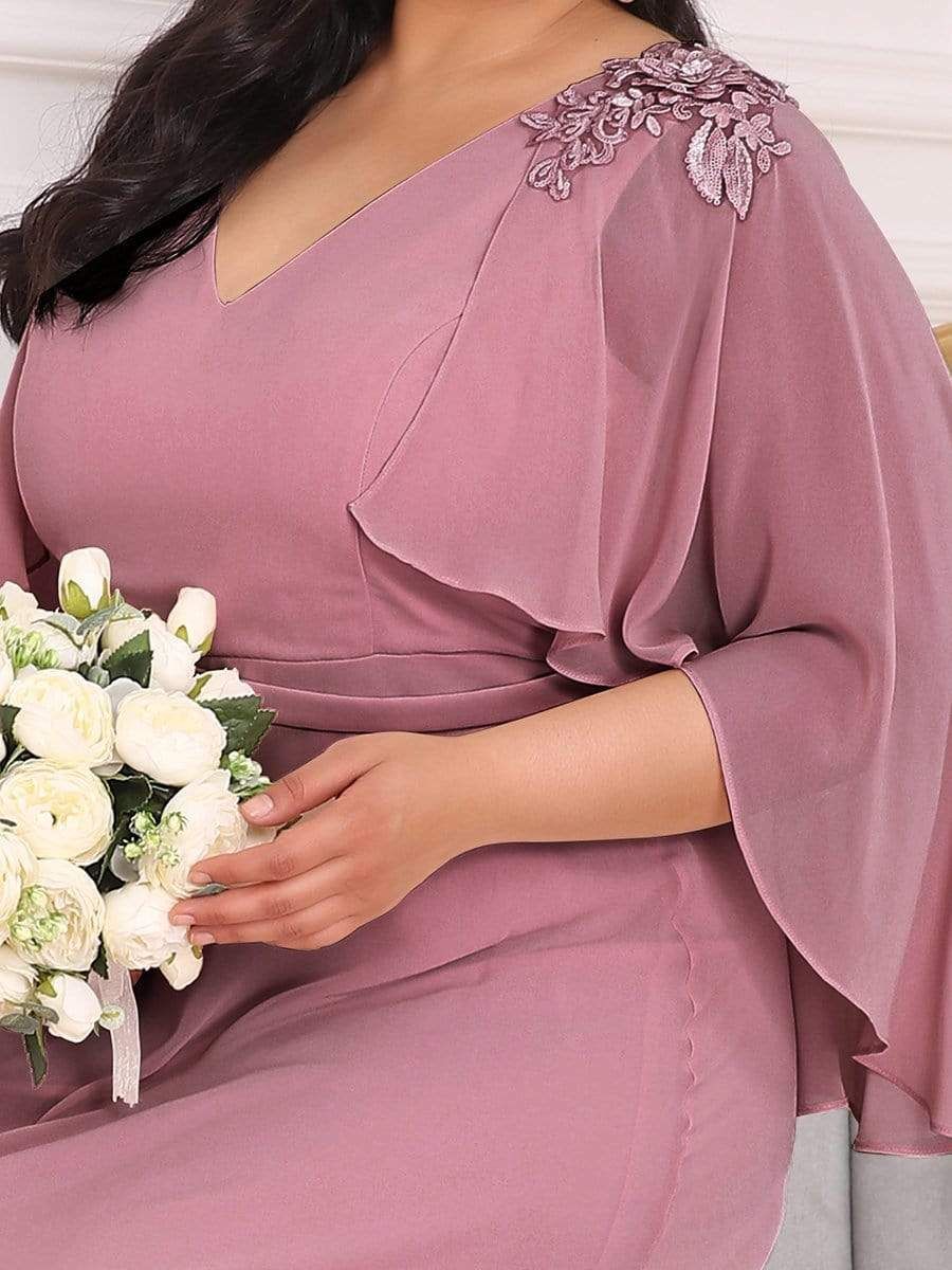 Women's Plus Size Long Formal Bridesmaid Dress with Wraps sold by Ever Pretty product image thumbnail 3
